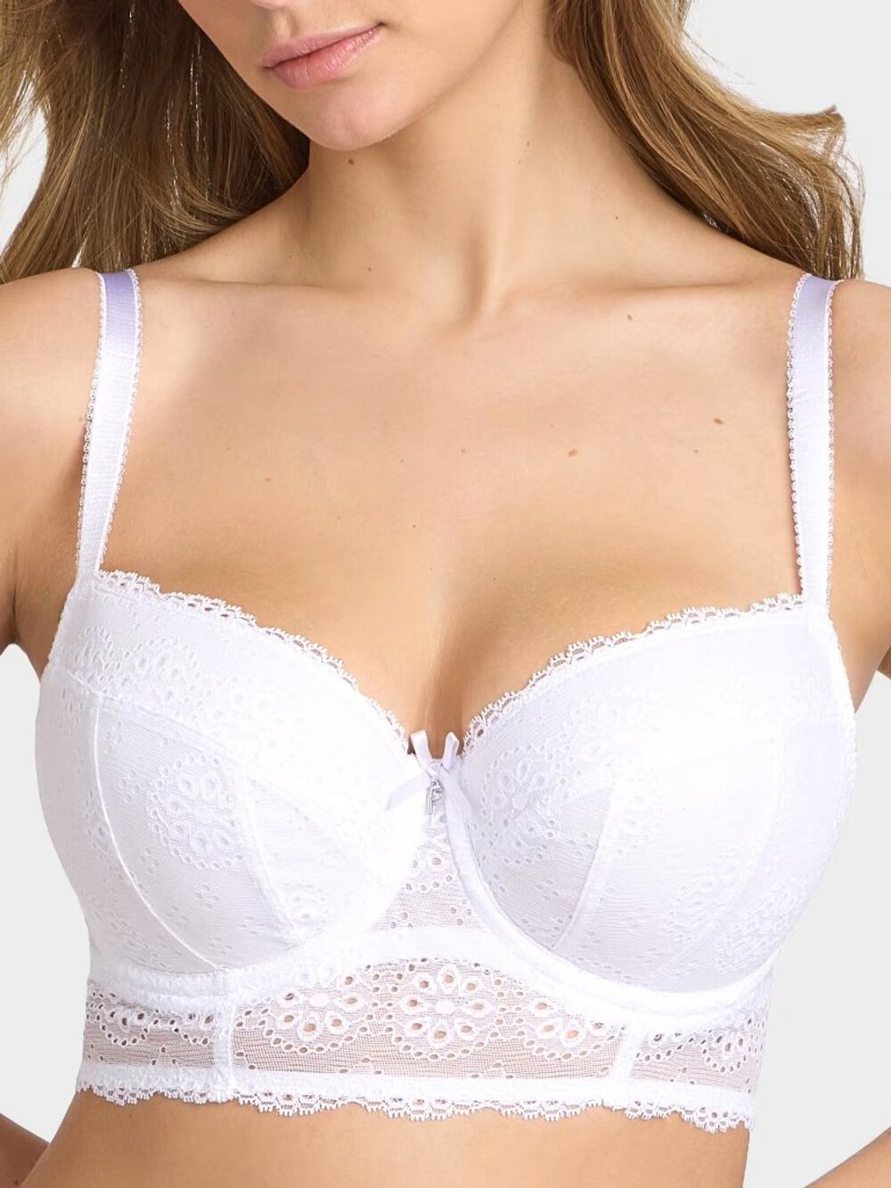 NWT Freya Posie White Lace Longline Balconette Bra